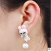 Cute Animal Cat Fox Women Earrings