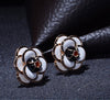 Jewelry CC Channel Style Flower Earrings